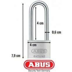 Cadenas Abus Extérieur 64 Titalium Anse 4 Cm - Alu -ABUS store 10813609 4