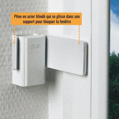 ABUS Verrou De Fenêtre SW20 Spécial Fixation D'angle Blanc - Blanc 4 ABUS Verrou De Fenêtre SW20 Spécial Fixation D'angle Blanc - Blanc – Image 2