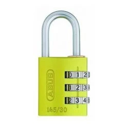 ABUS Cadenas Jaune - Combinaison 3 Chiffres - Aluminium