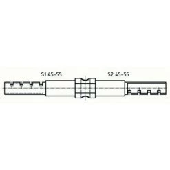 Barre De Prolongement ABUS Pour Cylindre Double 45-55/45-55 - 50MXS14