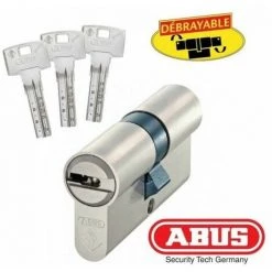 Cylindre 35x35 Mm Haute Sécurité ABUS BRAVUS 2000 Avec 3 Clés, Débrayable -ABUS store 18186032 5
