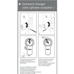 Cylindre Haute Sécurité Abus EC-S 35x35mm Nickele Mat Varie, 5 Clés, Débrayable -ABUS store 18186045 4