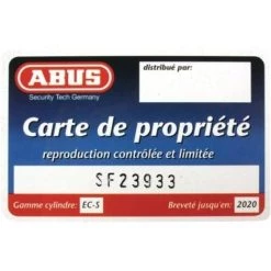ABUS Cylindre EC-S 35x45 Laiton Nickelé 5 Clés -ABUS store 18996216 2
