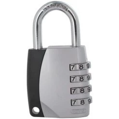 Cadenas Noir / Aluminium à Combinaison Interchangeable Série 155 Abus - Anse 26,5 Mm - Diamètre Anse 6,5 Mm
