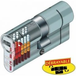 Cylindre Serrure Abus D10PS Haute Protection 30x10 - Alu -ABUS store 26942400 3