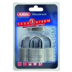 ABUS 64ti/40 Titalium Padlock 40mm Triple Pack