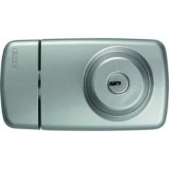 ABUS 532962 7025 S Verrou Supplémentaire De Porte Avec Cylindres Externe Et Interne Argent
