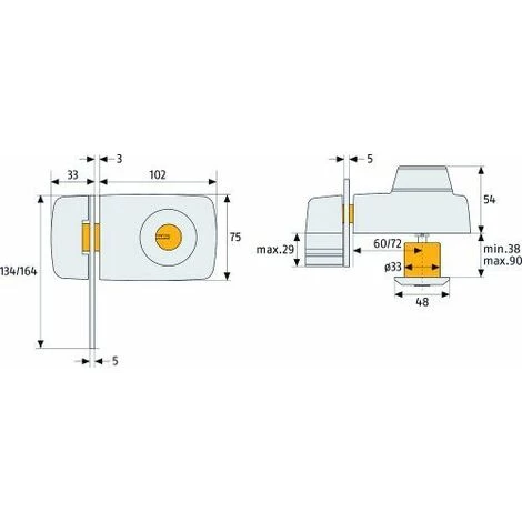 Abus 532788 7035 S Verrou De Porte Avec Cylindre Intérieur Et Extérieur Et Entrebâilleur Argenté 3 Abus 532788 7035 S Verrou De Porte Avec Cylindre Intérieur Et Extérieur Et Entrebâilleur Argenté
