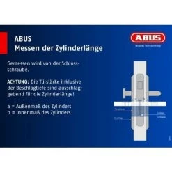Abus 482953 D6XNP 28/34 B/SB Cylindre Profilé Avec Carte De Code Et 5 Clefs -ABUS store 29948629 4