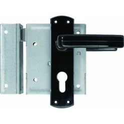 ABUS 224195 Poignée Et Serrure à Visser Avec Cylindre De Serrure PZ Type ASS PZ Serrure à Anneau De Levage