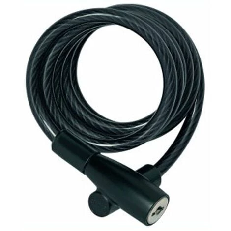 Antivol Cable Spiral Noir1m80x7.5mm - ABUS 3 Antivol Cable Spiral Noir1m80x7.5mm - ABUS