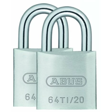 2 Cadenas 20mm Titalium Blister - ABUS 3 2 Cadenas 20mm Titalium Blister - ABUS