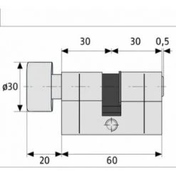 Abus - Cylindre à Bouton Anti-casse Varié D6 40x40 Mm 7 Abus - Cylindre à Bouton Anti-casse Varié D6 40x40 Mm -ABUS store 36811018 3