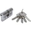 ABUS Cylindre D6 PS 45 X 45 Nickelé Avec Protection Par Pré-casse 5 Clés Réversibles Et Code Card