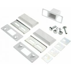 ABUS 10660 Kit De Fixation Pour Barre De Sécurité Pour Porte PA1018 Blanc