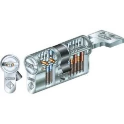 ABUS Cylindre De Haute Sûreté Bravus 2000 4 Clés Réversibles 40 X 40 Mm - Laiton Nickelé -ABUS store 57031198 3