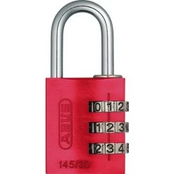 Cadenas À Combinaison Abus CA2/30 Aluminium Rood