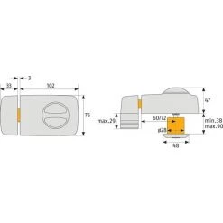 Verrou De Porte Abus 7010 Blanc -ABUS store 61266317 3