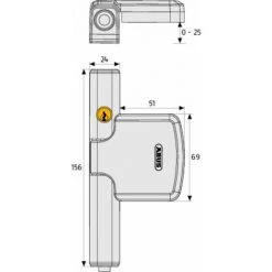 ABUS Verrou De Fenêtre 206 Noir - Brun 9 ABUS Verrou De Fenêtre 206 Noir - Brun -ABUS store 691502 3