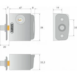 ABUS Verrou De Velux FTS 3002 Noir - Brun -ABUS store 691509 4