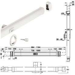 ABUS Barre Transversale Très Haute Sécurité 2600 Blanc - Blanc 10 ABUS Barre Transversale Très Haute Sécurité 2600 Blanc - Blanc -ABUS store 691540 4