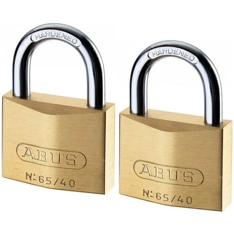 Cadenas Abus 65/40mm Twins Classik Laiton - Alu 3 Cadenas Abus 65/40mm Twins Classik Laiton - Alu
