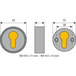 ABUS Protège Cylindre RH 15mm Alu - Alu 11 ABUS Protège Cylindre RH 15mm Alu - Alu -ABUS store 7223456 5