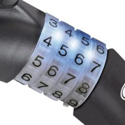 Antivol Velo Abus A Code Lumineux Raydo Pro 1460/85 + Support - Noir -ABUS store 7227657 2