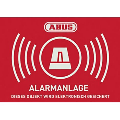 ABUS AU1422 Etiquette Davertissement Système Dalarme Langues Allemand (l X H) 148 Mm X 105 Mm - Rouge, Blanc 3 ABUS AU1422 Etiquette Davertissement Système Dalarme Langues Allemand (l X H) 148 Mm X 105 Mm - Rouge, Blanc